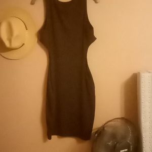 Sexy black dress with cut on side